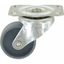 Guitel Point M - Roulette mini roll à platine pivotante roue polychoc gris 42 x 30 12