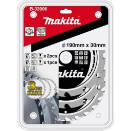 B-33906 Jeu de lames de scie circulaire 190 x 30 x 1.4 mm 1 set W060561 - Makita