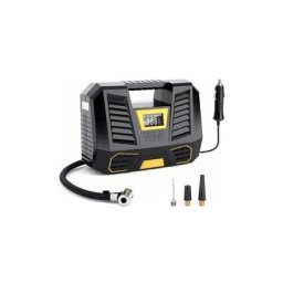 Gonfleur Pneus Voiture, Compresseur Air Voiture Portable 12V avec Écran Digital, Gonfleur