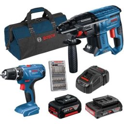 Pack 2 outils Bosch Professional Perceuse-visseuse sans-fil gsr 18V-28, Marteau Perforateur gbh