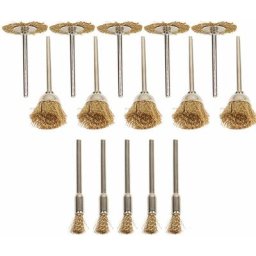 15pc Set de Brosses De Polissage Nettoyage en Laiton Pour Outil Rotatif Dremel