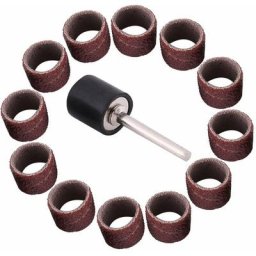 100pcs Kit de Manchons Abrasifs Tambour De Ponçage, Tambours de Papier Verre de Ponçage Manchons