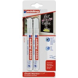 4095 4-4095-2-1049 Marqueur craie blanc, blanc 4 mm, 15 mm - Edding