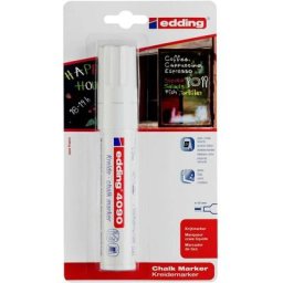 4090 4-4090-1-1049 Marqueur craie blanc 4 mm, 15 mm - Edding