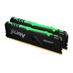 Kingston - Mémoire fury Beast rgb 16 Go (2x8Go) DDR4 3200 MHz CL16 (KF432C16BBAK2/16)