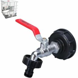 Adaptateur cuve à eau 1000l Robinet cuve 1000l ibc Connecteur à filetage 3/4 Recuperateur Eau De