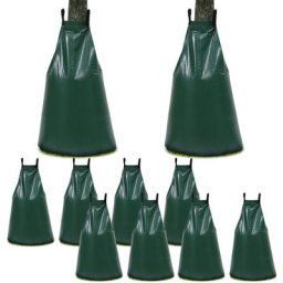 10x Sac d'irrigation arbre 75L Sacs d'arrosage d'arbre, Sac à déchets verts - Vert - Einfeben