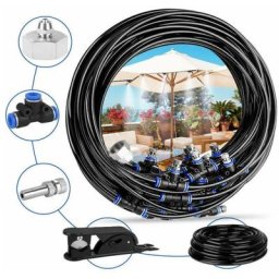 Brumisateur de Terrasse, 15M 15Buse Système de Brumisation Brumisateur Jardin Refroidissement avec
