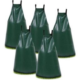 5x Sac d'irrigation arbre 75L Sacs d'arrosage d'arbre, Sac à déchets verts - Vert - Einfeben