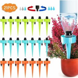 Pointes Auto-Arrosantes, 21PCS Irrigation Goutte à Goutte Kit, Automatique Dispositifs d'Arrosage