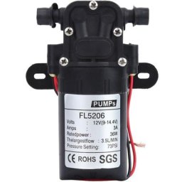 Accessoire de pompe à eau à diaphragme électrique agricole à double tube droit 36W DC12V