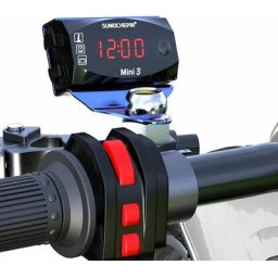 Compteur Moto Universel, Montre ÉLectronique De Moto Horloge NuméRique VoltmèTre ThermomèTre avec