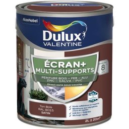 ECRAN+ MULTI-SUPPORTS EXTERIEURE - Peinture en Phase Aqueuse Éxtérieur - Satin Ton Bois 2 L - Dulux