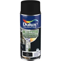 Ecran+ multi-supports exterieure - Peinture en Phase Aqueuse Éxtérieur - Satin Noir aérosol 400 ml