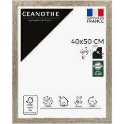 Cadre Photo Bois Taupe 40x50 cm et 50x40 cm – Convient au A3 – Cadre en Bois Taupe fsc - Fabriqué