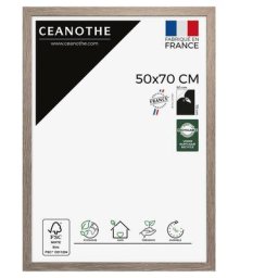 Cadre Photo Bois Taupe 50x70 cm et 70x50 cm – Convient au A2 – Cadre en Bois Taupe fsc - Fabriqué