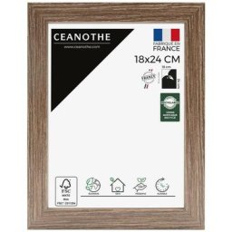 Cadre Photo Bois Marron 18x24 cm et 24x18 cm – Convient au A5 – Cadre en Bois Marron fsc - Fabriqué