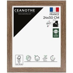 Cadre Photo Bois Marron 24x30 cm et 30x24 cm – Convient au A4 – Cadre en Bois Marron fsc - Fabriqué