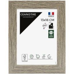 Cadre Photo Bois Taupe 13x18 cm et 18x13 cm – Convient au A6 et Carte Postale – Cadre en Bois Taupe