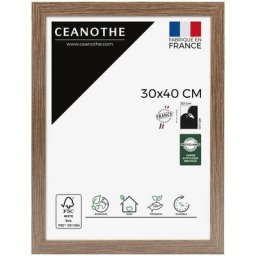 Cadre Photo Bois Marron 30x40 cm et 40x30 cm – Convient au A4 – Cadre en Bois Marron fsc - Fabriqué
