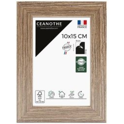 Cadre Photo Bois Marron 10x15 cm et 15x10 cm – Convient au A6 et Carte Postale – Cadre en Bois