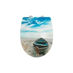 Abattant wc avec frein de chute Boat, Abattant wc original, fixation acier inox clipsable,