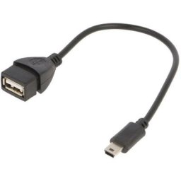 Adnauto - Cable usb 2.0 usb a femelle vers prise usb b mini male 0.15m - Noir - Noir