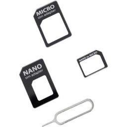 Vivanco SIMADAPSETVV Adaptateur SIM avec outil dextraction de carte SIM Adapté de: Nano SIM, Micro