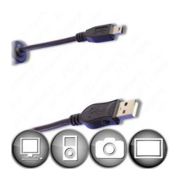 Lineaire - Câble Mini usb b 5 contacts mâle / usb a mâle