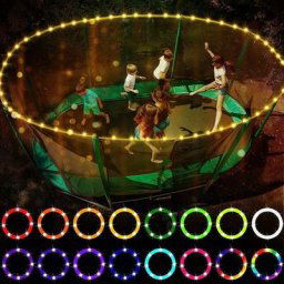 Lumières de trampoline à led, lumière led de jante de trampoline télécommandée pour trampoline, 16