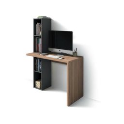 Bureau, collection nelle, avec étagère inférieure et supérieure en mélamine.