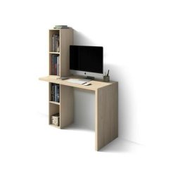 Bureau, collection NELLE, avec étagère inférieure et supérieure en mélamine.