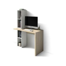 Bureau, collection nelle, avec étagère inférieure et supérieure en mélamine.