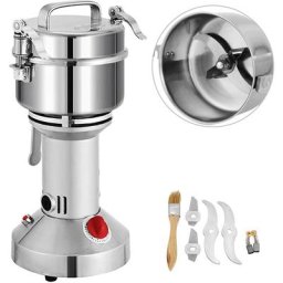 VEVOR Moulin a Grains electrique Commercial Capacite 350g Broyeur a Cereales en Acier Inoxydable
