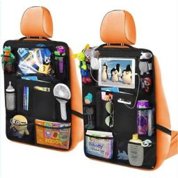 Organisateur Voiture Enfant 2 Pcs, Protection Siege Voiture Enfant avec 20 Poches, Rangement