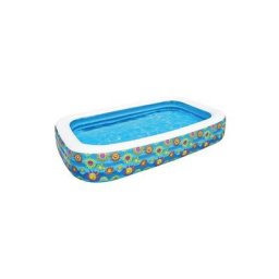 Piscine gonflable Deluxe décor poissons- longueur 305cm - largeur 183cm - hauteur 56cm - Multicolore