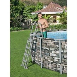 Hommoo - Bestway echelle de piscine de securite a 4 marches Flowclear 132 cm