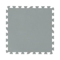 Lot de 9 tapis de sol 50x50cm gris à assembler pour piscine Bestway