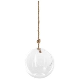 Boule en verre + corde D25 - Atmosphera créateur d'intérieur - Transparent