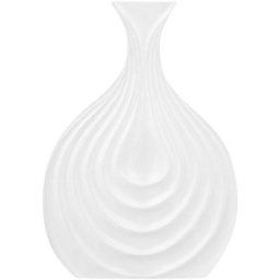 Vase Décoratif de Forme de Cruche fabriqué en Grès Blanc de 25 cm de Hauteur au Style Moderne