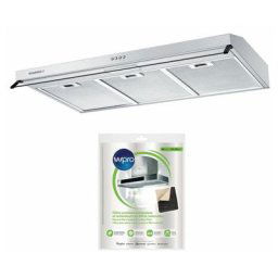 Rosieres - Hotte visière Casquette aspirante inox largeur 90cm débit d'air 348m3/h - Gris
