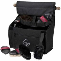Sac de pansage avec barre de nombreux compartiments et poche frontale zippée noir