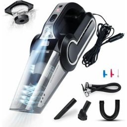 Aspirateur à Main 4 en 1, Aspirateur de Voiture Portable 120W avec Lumière LED, Double Usage