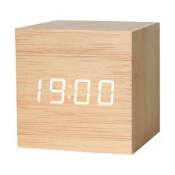 Réveil led Numérique - Réveil en Bois Niveaux de luminosité - Mini Horloge de Chevet avec Affichage