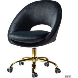 Chaise de Bureau Pivotante Fauteuil de Bureau en Velours Confortable Siège Ergonomique d