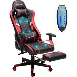 Chaises de Gaming Chaise de Bureau avec Fonction massage 7 points Douxlife GC-RC03 Siège de bureau