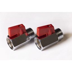 Eurosanit - 2 Mini vannes d'arrêt à sphère Mâle Femelle 3/8' pour flexibles