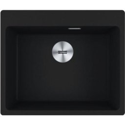 Maris mrg 610-54 Evier à encastrer 59x50cm, avec bonde et siphon gain de place, en Fragranit+, Noir