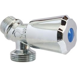 Robinet standard à clapet pour machine à laver - M1/2 - M3/4 - Chromé