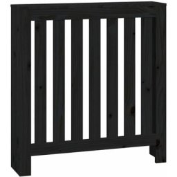 Cache-radiateur Noir 79,5x19x84 cm Bois massif de pin Vidaxl Noir